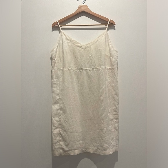 Eileen Fisher Cream Linen Dress Size M EUC - Picture 1 of 5